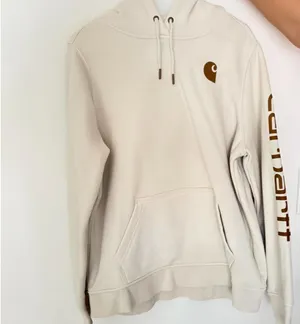 Carhartt Women's Clarksburg Graphic Sleeve Hoodie color Malt/Carhartt Brown thumbnail 2