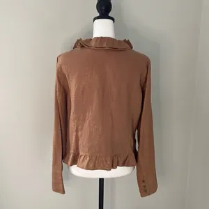 Trousers Etc. Fashion Jacket/Blazer. Size 4. Terracotta w/gold shimmer.‎ Ruffles thumbnail 5