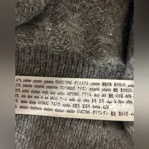 Zara Gray Sweater Gray Textured Wool Blend Cozy‎ Chunky Sweater Coquette thumbnail 6