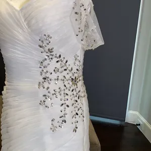 Women’s Wedding Dress with Side Design Ruffles & Corset Back Size L NWOT thumbnail 3