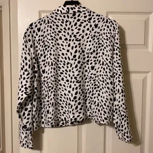 NWT Express Dalmatian spotted button down blouse thumbnail 2