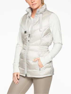 Athleta Banner Peak Down Vest 800 fill Moonlight Grey SIZE small 350856 N0114 thumbnail 1