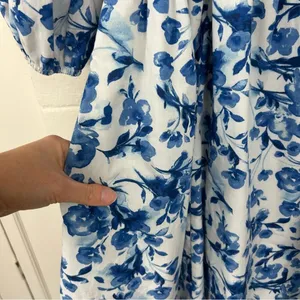 Abercrombie & Fitch Emerson Poplin Blue Floral Puff Sleeve Mini Dress Size S thumbnail 11