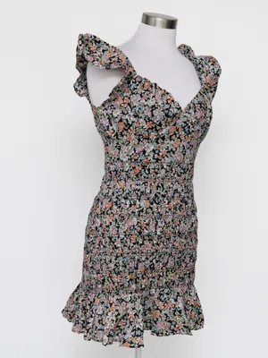 Free the Roses - Floral Smocked Mini Dress‎ thumbnail 7