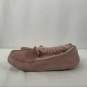 Ugg Ansley Suede Sherpa‎ Lined Slipper in Pink Size 8 thumbnail 2