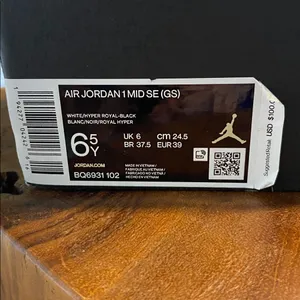 🆕 Nike Air Jordan 1 Royal Black Toe special edition thumbnail 16