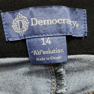 Democracy Womens Ab solution‎ Blue Denim Wash Stretch Slimming Skinny Jeans 14 thumbnail 2