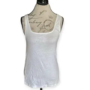 A New Day Womens White Tank Top Large Ribbed Sleeveless Minimalist Fall Winter thumbnail 2
