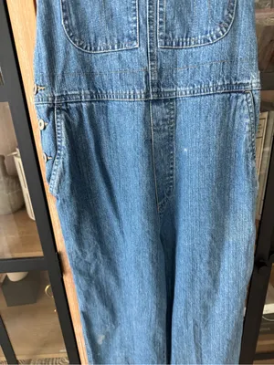 Vintage y2k Xhilaration denim overalls wide leg light wash 90s mom baggy thumbnail 5