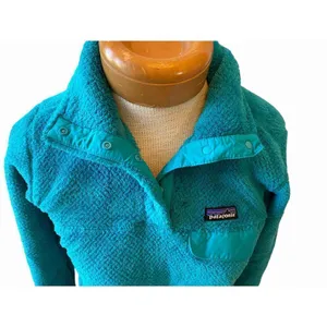 Patagonia Women's Re-Tool Snap-T Pullover - Used Color: True Teal - Big Sur Blue thumbnail 8