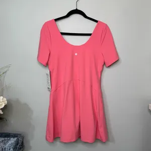 Lululemon Align Short Sleeve Dress Athletic Mini Dress Sakura Pink 10 NWT thumbnail 13