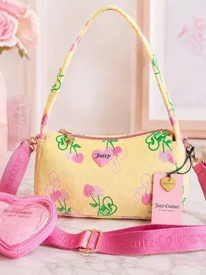 Juicy Couture Yellow Iris Cherry Retro Shoulder Crossbody Bag NWT thumbnail 1