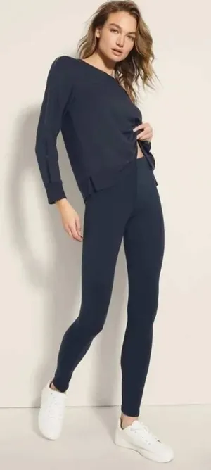 Soma‎ Slimming Denim Blue High Waist Leggings XS NWT Shaping Tummy Control NEW thumbnail 1