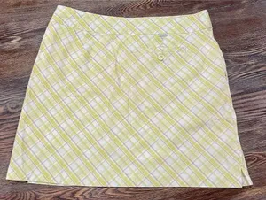 IZOD XFG Xtreme Function Golf Skort - Green Plaid Size 6 thumbnail 2