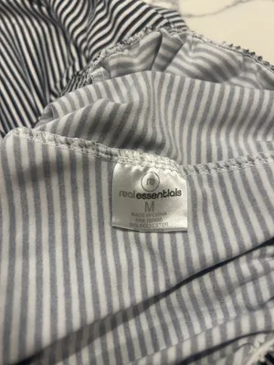 Black & White Striped Lounge Pants size medium thumbnail 4