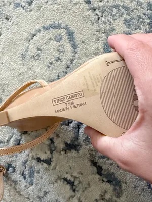 Vince Camuto Ambee Tan Wedge Heel Ankle Strap Sandals 7.5 thumbnail 8