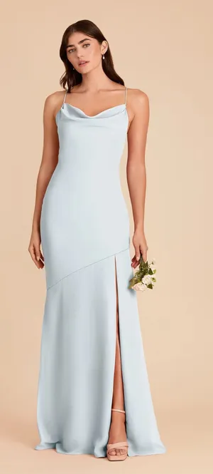Olivia Dress Chiffon Mist Blue thumbnail 1
