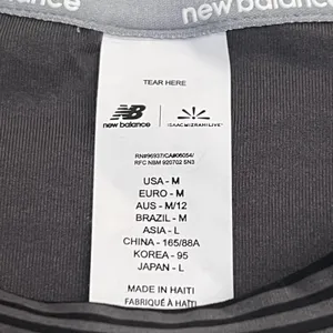 New Balance Isaac Mizrahi Live Shirt Women's Medium Black Striped Tee Activewear thumbnail 6