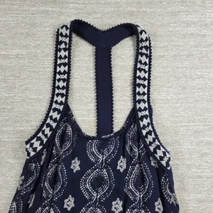 Abercrombie & Fitch Maxi Dress Womens XS Navy Racerback Tiered Empire Babydoll thumbnail 13
