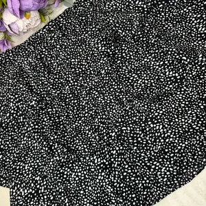 Very J NWT Boutique Black and White Polka Dot Tiered Skirt thumbnail 3