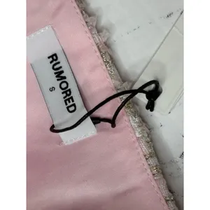 Rumored + Revolve‎ Coco Mini Skirt SMALL Tweed Pink Cottagecore Coquette thumbnail 2