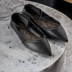 Nwt Zara Animal Print Tied Ballet Flats thumbnail 4