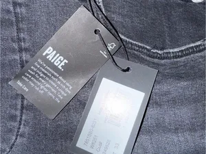 NWT PAIGE Black Washed Denim Overalls thumbnail 6