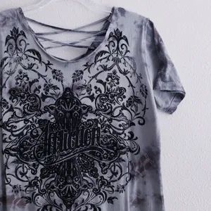 Affliction Amber's Creek Tie Dye Edgy Short Sleeve Top thumbnail 4
