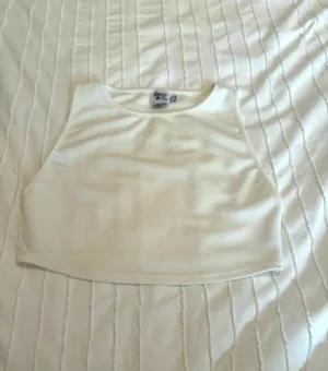 Princess Polly white cropped tank size 8 thumbnail 1