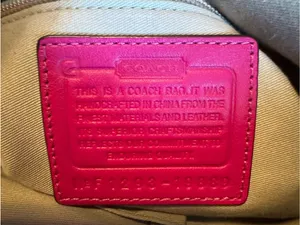 Coach Leather Vintage Shoulder Bag in Fuchsia thumbnail 3