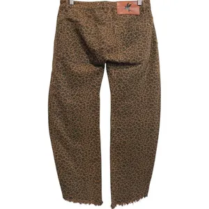 Free People‎ One Teaspoon Harem Cheetah Sinner Pants Barrel Jeans Tobacco 26 S thumbnail 2