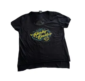 Harley Davidson T Shirt Black Widow Port Charlotte FL Scoop Neck L thumbnail 1