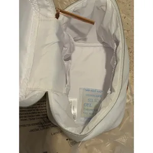 NEW Lancôme White Vanity Cosmetic Travel Case Makeup Pouch Rose Gold Zip thumbnail 5