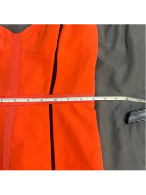 Rebecca Minkoff Orange Sheath Dress Size 0 Adjustable Straps thumbnail 7