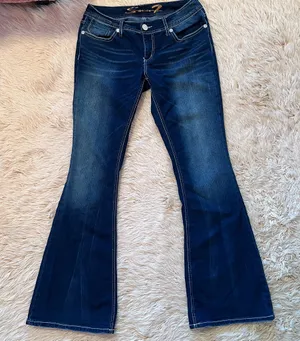 Seven7 Dark Blue Flare Jeans Size 6 thumbnail 1