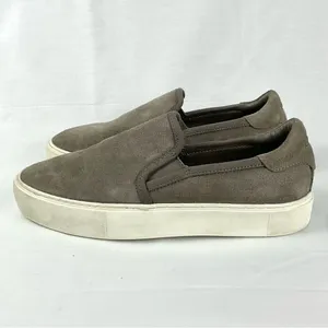 UGG Jass Gray Suede Platform Sneakers Sz 8.5 Slip On Casual thumbnail 3