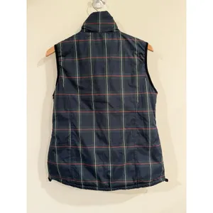 Golfino Women's reversible Quilted Vest Plaid Black 12 Preppy Athleisure Golf thumbnail 3