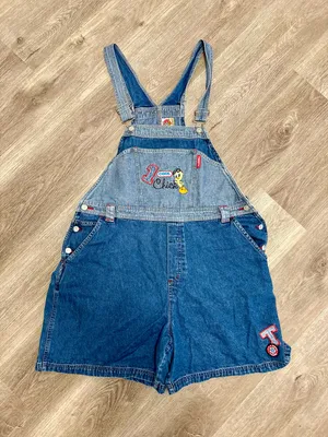 Vintage Looney Tunes Tweety Bird Overalls thumbnail 1
