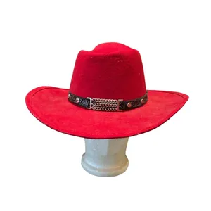 Vintage Little Joe‎ Wool Cowboy Hat Red Made in USA WPL 5923 Size Medium thumbnail 2