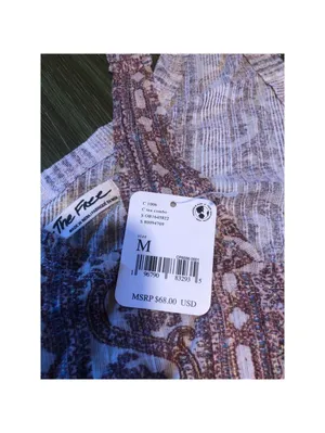 Free People We the Free NWT Your Twisted Tank Top Brown Floral M thumbnail 3