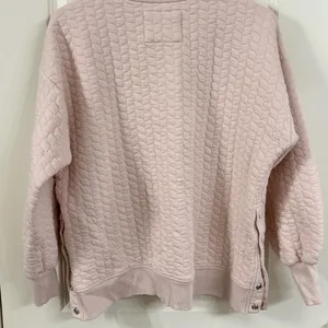 Anthropologie’s Grey State Long Sleeve Quilted Teddy Light Pink Crew Neck thumbnail 5