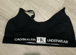 Calvin Klein Black Bralette with White Logo Band thumbnail 1