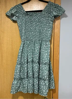 New Glory Green Floral Dress thumbnail 1