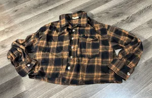 Love Tree Flannel Orange and black  thumbnail 1