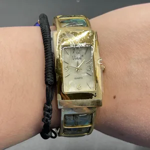 Vivani Abalone Watch Women 22mm Silver Tone MOP Dial Cuff Untested Original Box thumbnail 9