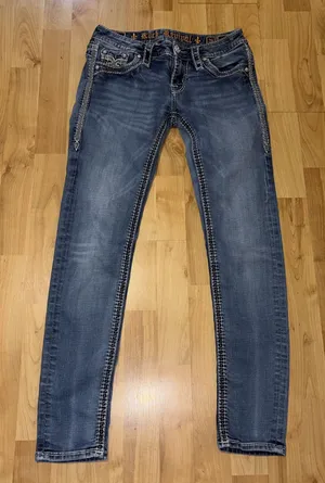 Rock Revival Lanlan Skinny Low Rise Jeans Womens size 26 Rodeo thumbnail 1