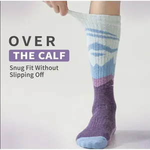 Unisex Tall Ski Socks 10-13 Merino Wool Anti-odor Anti-slip Alps Design NEW NICE thumbnail 4