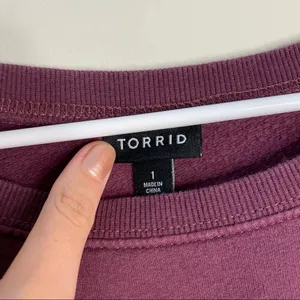Torrid blessed graphic crewneck women’s sweater plum purple fall warm‎ size 1 thumbnail 5