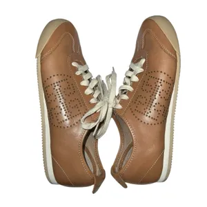 Tory Burch Murphey Perforated Leather Tan Brown Sneakers Women's‎ Shoe US 8.5 thumbnail 5