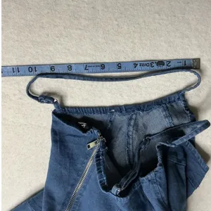 Windsor Womens Small Blue Denim Mini Dress Bustier Bodice Adjustable Straps Zip thumbnail 7
